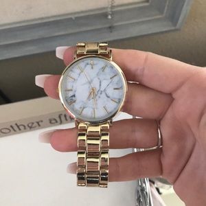 Gold marble watch